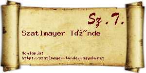 Szatlmayer Tünde névjegykártya