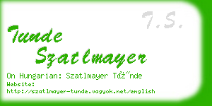 tunde szatlmayer business card